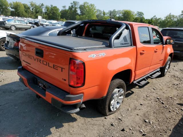 1GCGTCEN9M1266371 - 2021 CHEVROLET COLORADO L ORANGE photo 4