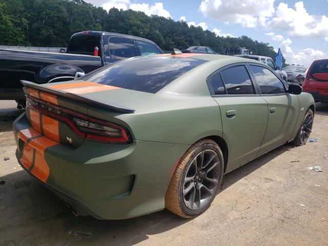 2C3CDXGJ0LH245653 - 2020 DODGE CHARGER SC GREEN photo 4