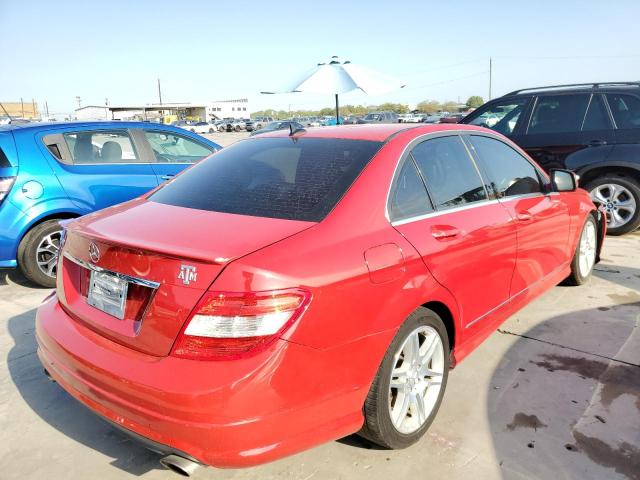 WDDGF56X89R046026 - 2009 MERCEDES-BENZ C 350 RED photo 4