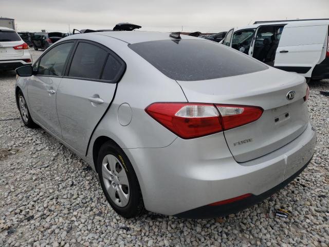 KNAFK4A62G5563804 - 2016 KIA FORTE LX SILVER photo 3