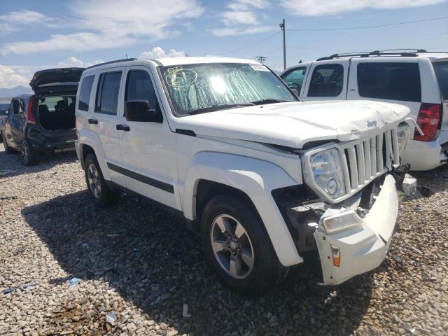 1J8GN28K88W248886 - 2008 JEEP LIBERTY SP WHITE photo 1