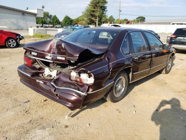 1G1BL52WXTR153735 - 1996 CHEVROLET CAPRICE CL 栗色 照片 4