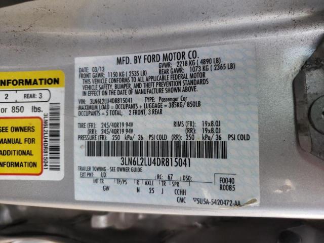 3LN6L2LU4DR815041 - 2013 LINCOLN MKZ HYBRID SILVER photo 10