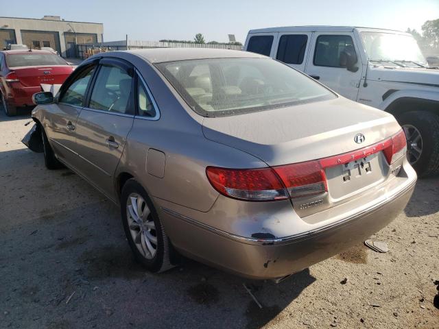 KMHFC46F17A139560 - 2007 HYUNDAI AZERA SE TAN photo 3