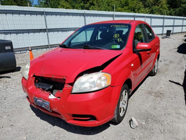 KL1TD566X8B209313 - 2008 CHEVROLET AVEO BASE RED photo 2