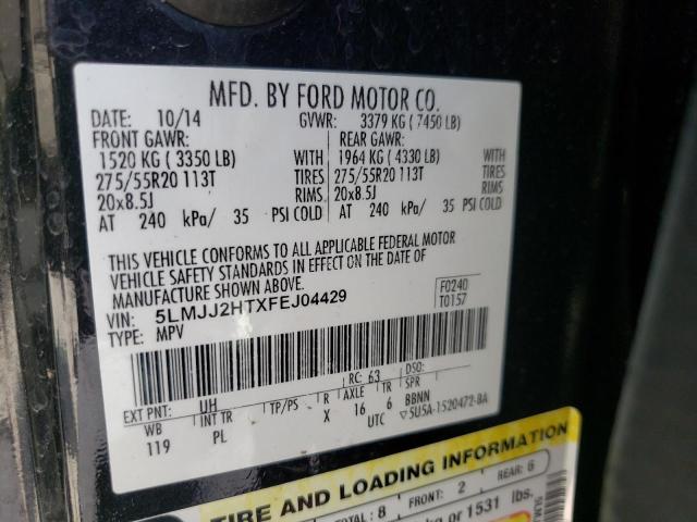 5LMJJ2HTXFEJ04429 - 2015 LINCOLN NAVIGATOR 黑色 照片 10