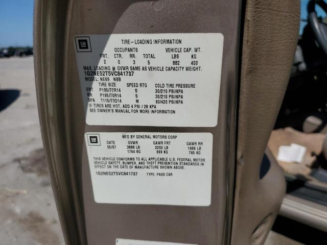 1G2NE52T5VC841737 - 1997 PONTIAC GRAND AM S GOLD photo 10