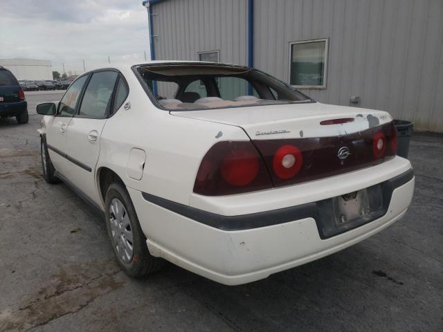 2G1WF52EX39138307 - 2003 CHEVROLET IMPALA WHITE photo 3