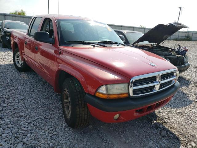 1D7HL38K04S671489 - 2004 DODGE DAKOTA QUA RED photo 1