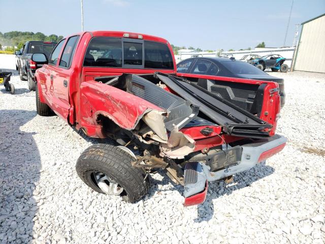 1D7HL38K04S671489 - 2004 DODGE DAKOTA QUA RED photo 3