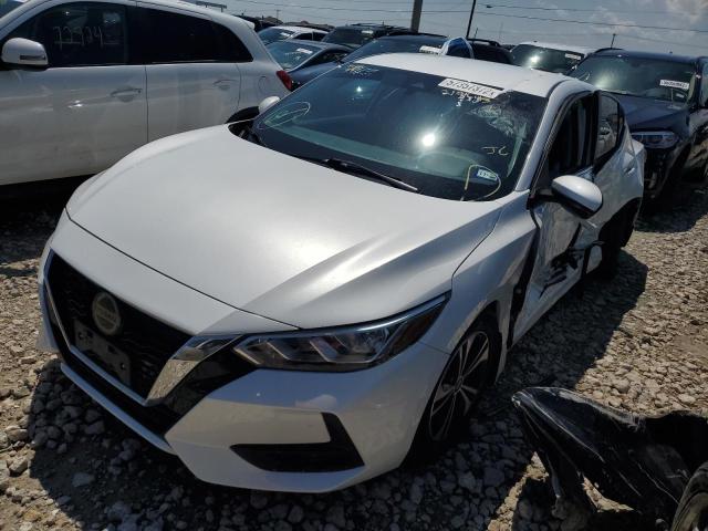 3N1AB8CV8LY219645 - 2020 NISSAN SENTRA SV WHITE photo 2