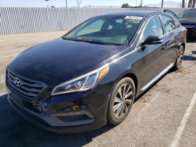 5NPE34AF8HH503586 - 2017 HYUNDAI SONATA SPO BLACK photo 2