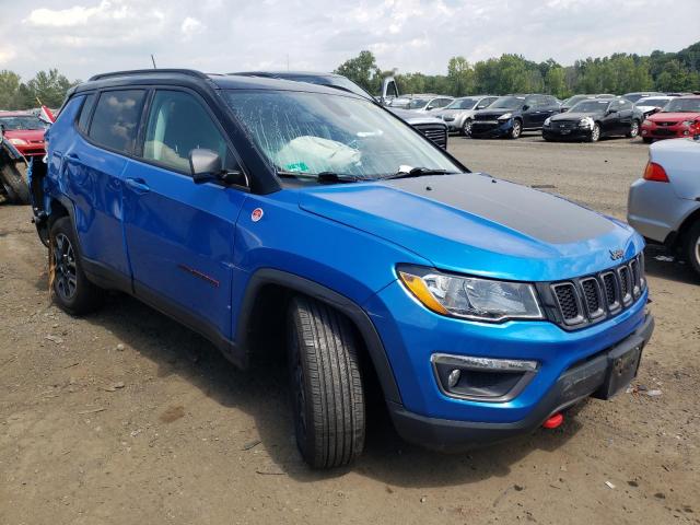 3C4NJDDBXKT627834 - 2019 JEEP COMPASS TR BLUE photo 1