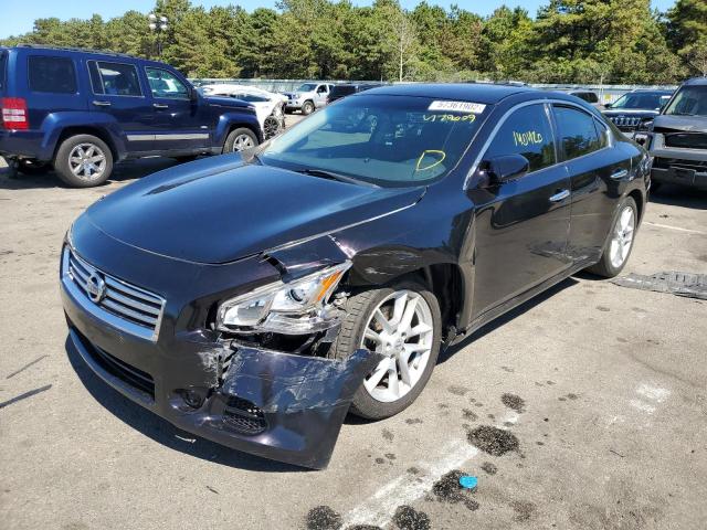 1N4AA5AP2EC479009 - 2014 NISSAN MAXIMA S BLACK photo 2