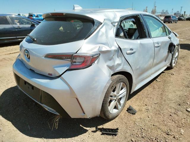 JTNK4RBE7K3062406 - 2019 TOYOTA COROLLA SE SILVER photo 4