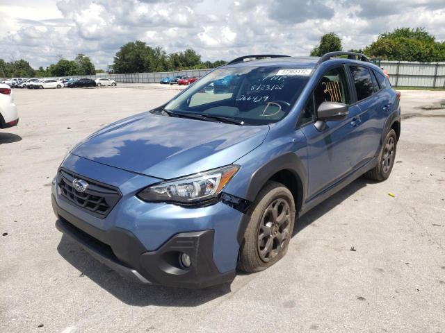 JF2GTHSC2MH266429 - 2021 SUBARU CROSSTREK BLUE photo 2