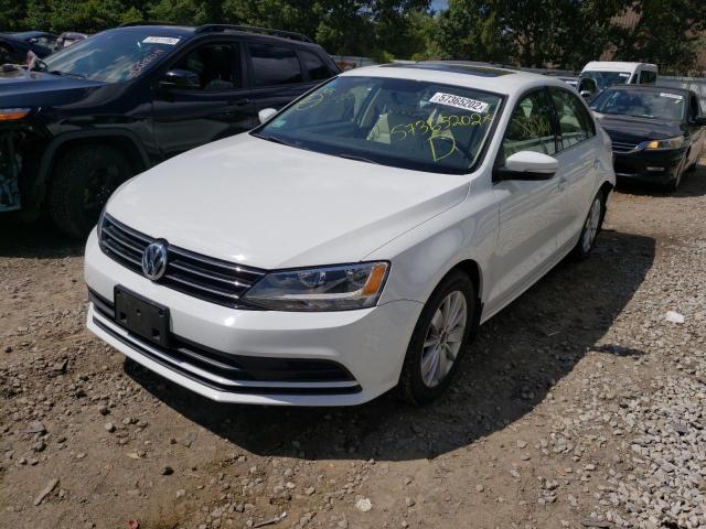 3VWLA7AJ9FM261415 - 2015 VOLKSWAGEN JETTA TDI WHITE photo 2