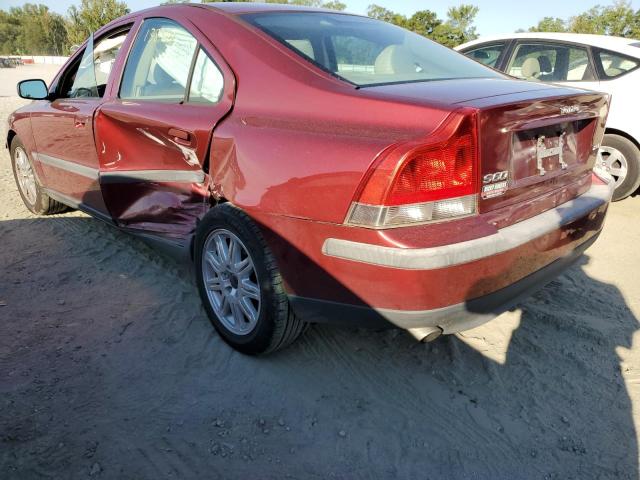 YV1RS59V542330184 - 2004 VOLVO S60 2.5T BURGUNDY photo 3