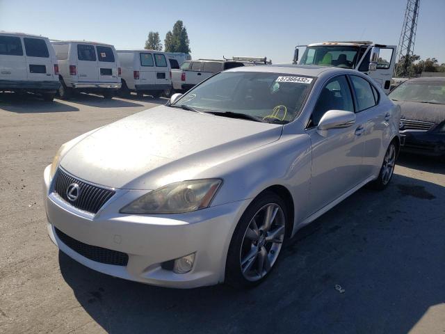 JTHBF5C21A5120295 - 2010 LEXUS IS 250 SILVER photo 2