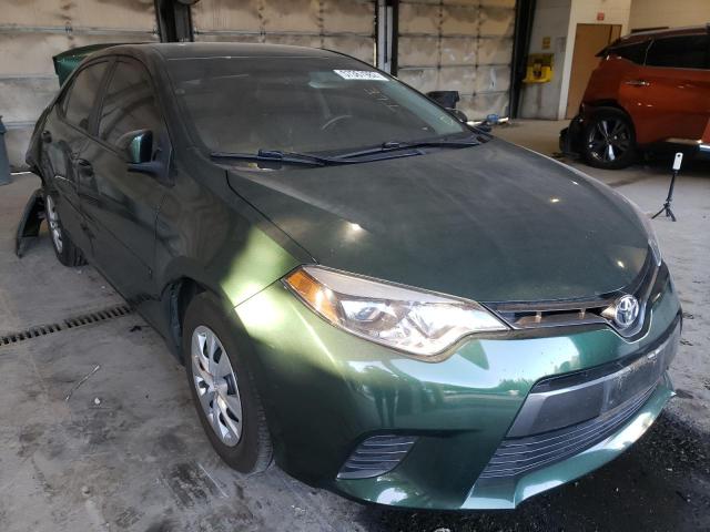 2T1BPRHE2FC305796 - 2015 TOYOTA COROLLA EC GREEN photo 1