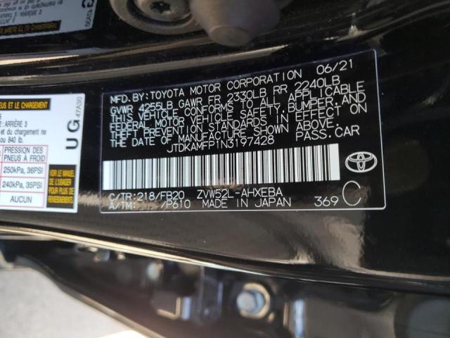 JTDKAMFP1N3197428 - 2022 TOYOTA PRIUS PRIM 黑色 照片 10