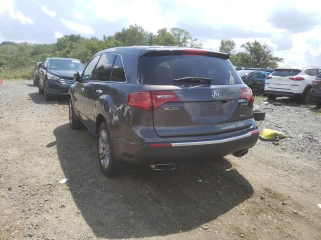 2HNYD2H50BH520243 - 2011 ACURA MDX ADVANC GRAY photo 3