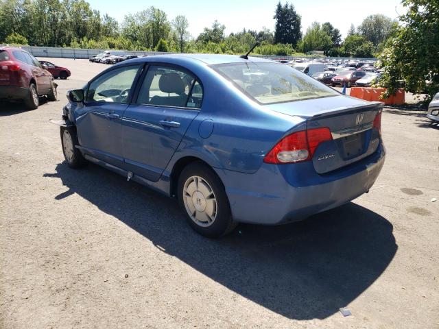 JHMFA3F25BS000177 - 2011 HONDA CIVIC HYBR BLUE photo 3