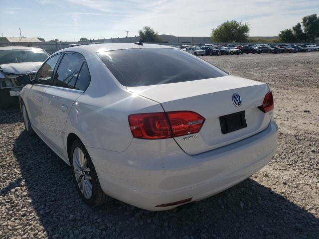 3VWLL7AJ7DM357017 - 2013 VOLKSWAGEN JETTA TDI WHITE photo 3