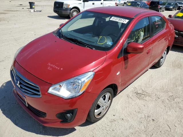 ML32F3FJ6HHF10817 - 2017 MITSUBISHI MIRAGE G4 RED photo 2