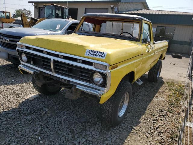 F26YLX32197 - 1975 FORD F150 YELLOW photo 2