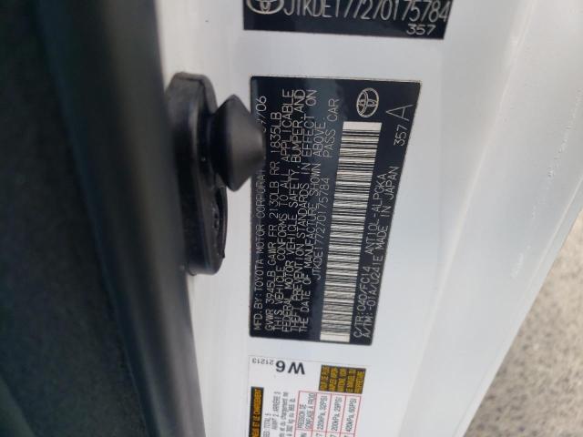 JTKDE177270175784 - 2007 TOYOTA SCION TC თეთრი ფოტო 10