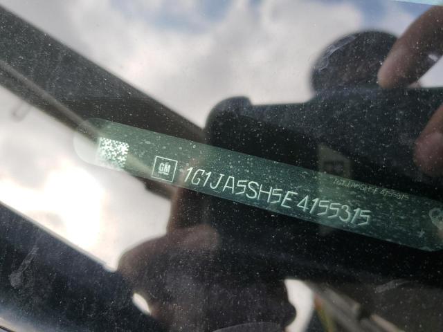 1G1JA5SH5E4155315 - 2014 CHEVROLET SONIC LS SILVER photo 10