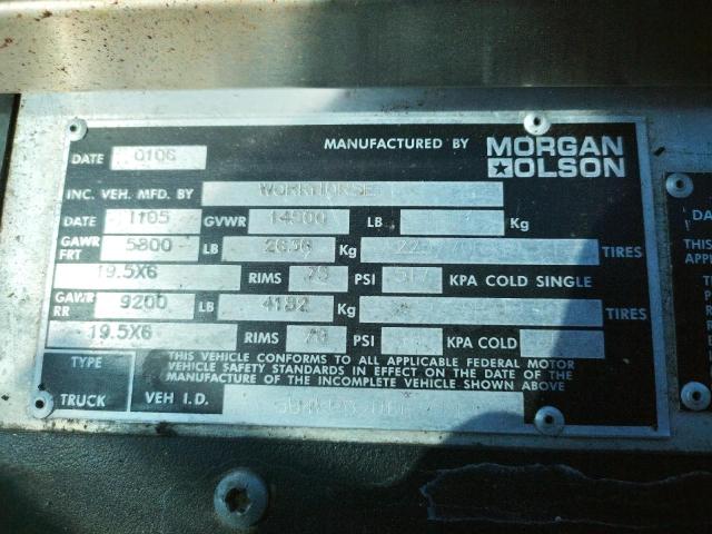 5B4KPD2U663414828 - 2006 WORKHORSE CUSTOM CHASSIS COMMERCIAL წითელი ფოტო 10