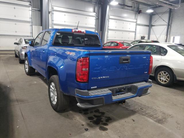 1GCGTCEN3N1211027 - 2022 CHEVROLET COLORADO L BLUE photo 3