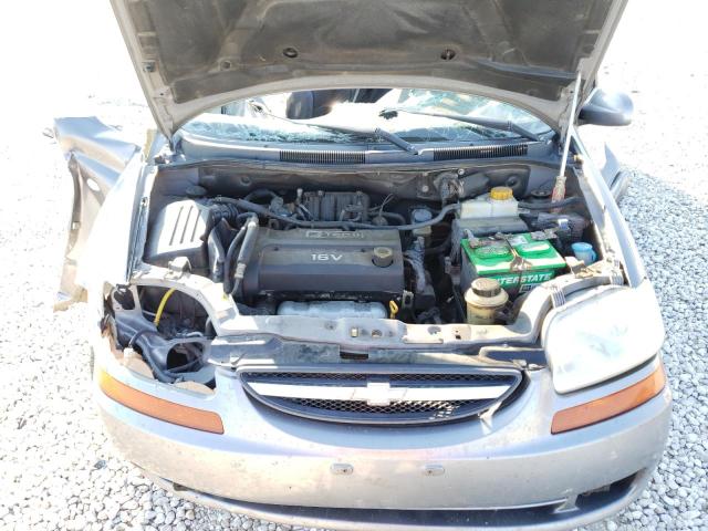 KL1TD66607B755347 - 2007 CHEVROLET AVEO BASE GRAY photo 7