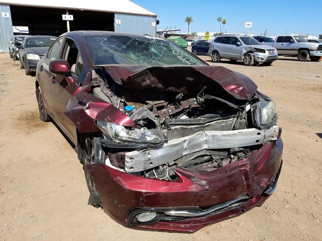 19XFB2F98DE058120 - 2013 HONDA CIVIC EXL 勃艮第红 照片 1