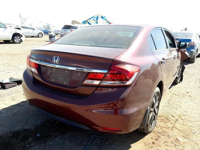 19XFB2F98DE058120 - 2013 HONDA CIVIC EXL 勃艮第红 照片 4