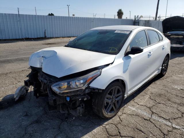 3KPF34ADXME338240 - 2021 KIA FORTE GT L WHITE photo 2