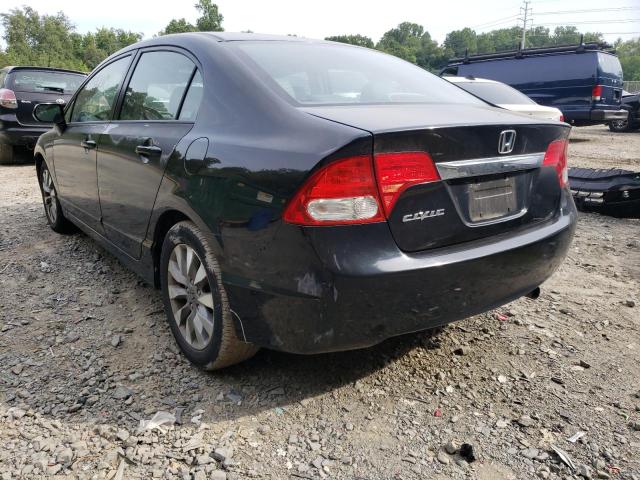 2HGFA16979H518314 - 2009 HONDA CIVIC EXL შავი ფოტო 3