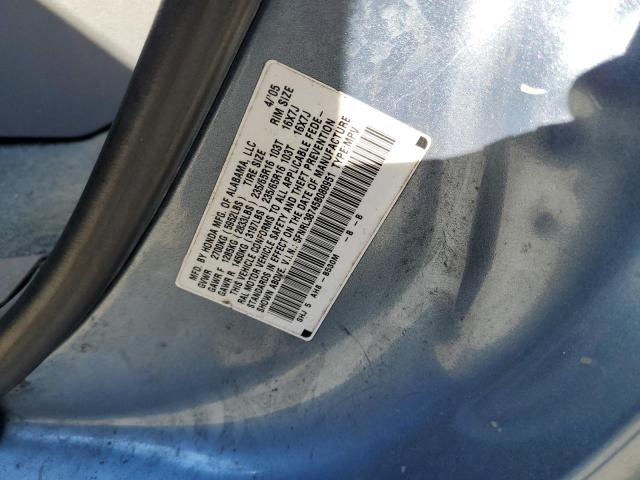 5FNRL38745B088951 - 2005 HONDA ODYSSEY EX BLUE photo 10