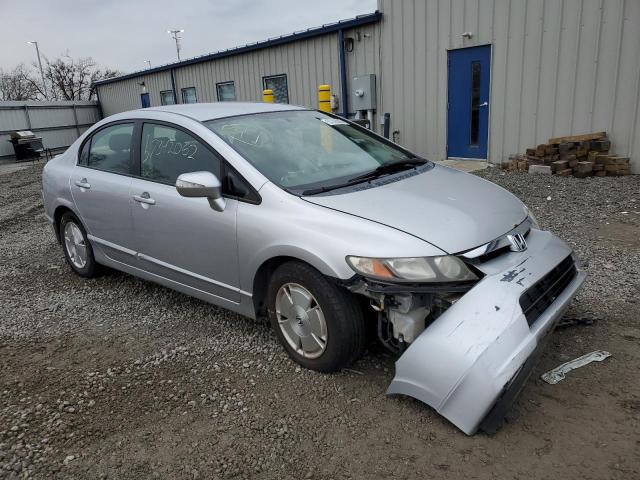 JHMFA36287S018213 - 2007 HONDA CIVIC HYBR SILVER photo 1