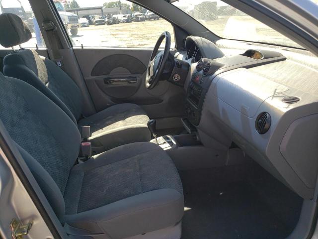 KL1TD62615B469204 - 2005 CHEVROLET AVEO BASE SILVER photo 5