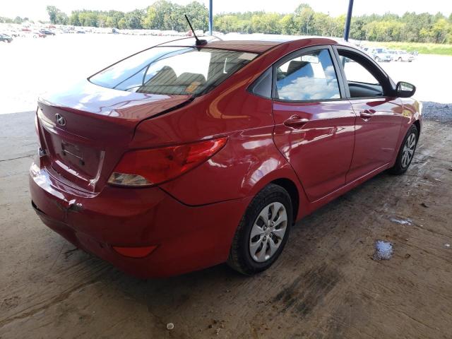 KMHCT4AEXFU863049 - 2015 HYUNDAI ACCENT RED photo 4