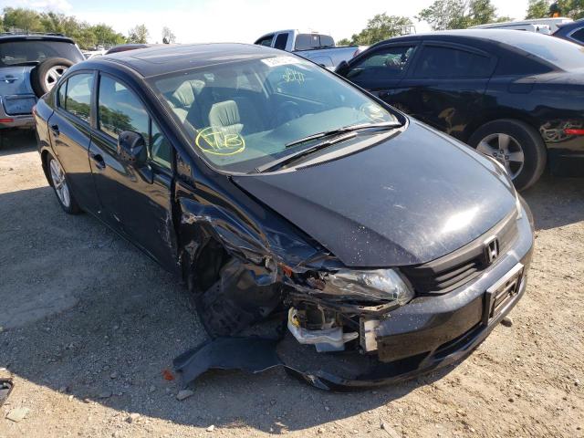 19XFB2F90CE023845 - 2012 HONDA CIVIC EXL أسود صورة 1