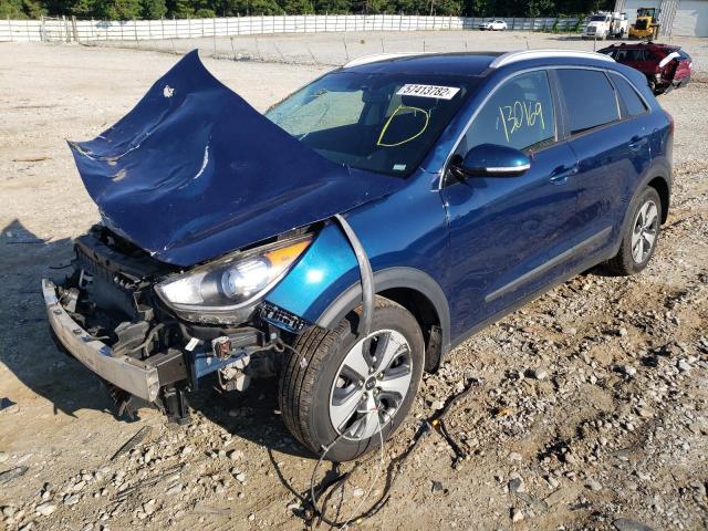 KNDCC3LC2H5037948 - 2017 KIA NIRO EX BLUE photo 2