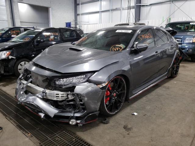 SHHFK8G75JU202274 - 2018 HONDA CIVIC TYPE GRAY photo 2