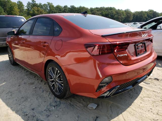 3KPF54AD0NE499482 - 2022 KIA FORTE GT L ORANGE photo 3