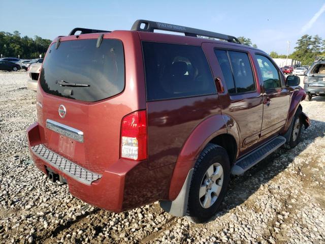 5N1AR18U87C615763 - 2007 NISSAN PATHFINDER MAROON photo 4