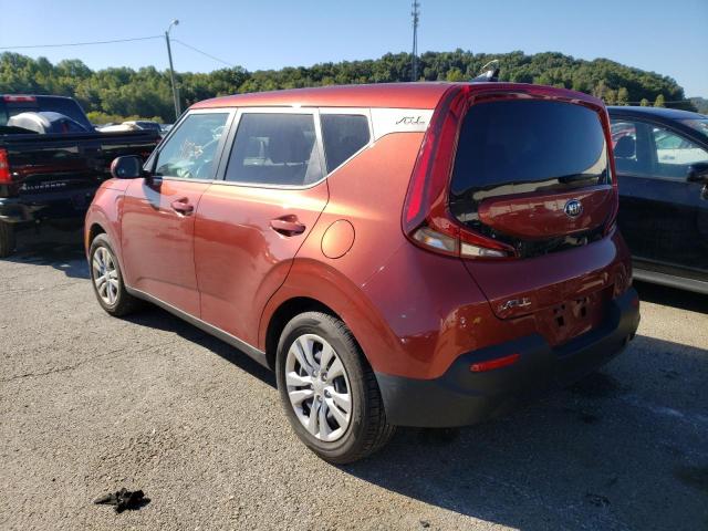 KNDJ23AU3L7105645 - 2020 KIA SOUL LX ORANGE photo 3