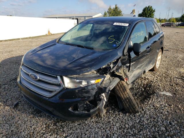 2FMPK4G90HBC62868 - 2017 FORD EDGE SE BLACK photo 2